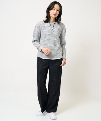 ［日本製］フェザージャガードワイドパンツ