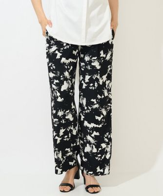 ＜GEORGES RECH　(Women)＞［日本製］ブラッシュパターンワイドストレートパンツ