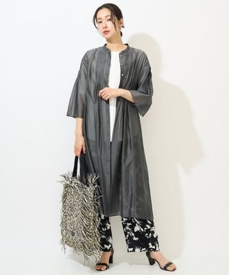 ［日本製］ブラッシュパターンワイドストレートパンツ