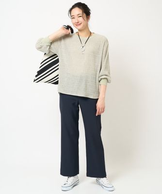 ［日本製］ダブルクロスワイドストレートパンツ