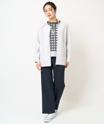 ［日本製］ダブルクロスワイドストレートパンツ