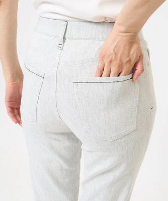 ストレッチスリムホワイトデニムパンツ