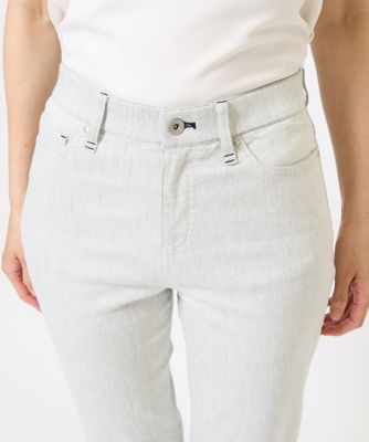 ストレッチスリムホワイトデニムパンツ