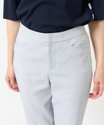 ［日本製／接触冷感／吸水速乾／紫外線防止］スリムストレートクロップドパンツ