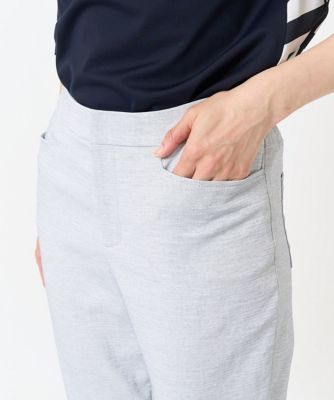 ［日本製／接触冷感／吸水速乾／紫外線防止］スリムストレートクロップドパンツ