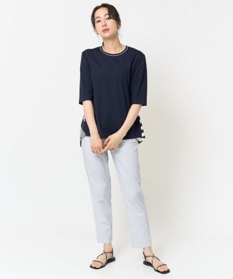 ［日本製／接触冷感／吸水速乾／紫外線防止］スリムストレートクロップドパンツ
