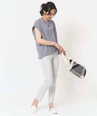 日本製／接触冷感］スリムストレートクロップドパンツ | GEORGES