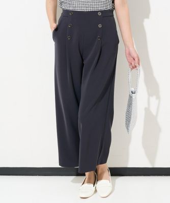 GEORGES RECH　(Women)/ジョルジュ　レッシュ [日本製]マリンクロップドワイドストレートパンツ