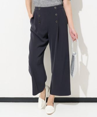 ［日本製］マリンクロップドワイドストレートパンツ