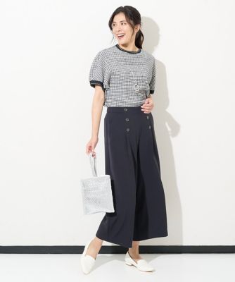 ［日本製］マリンクロップドワイドストレートパンツ