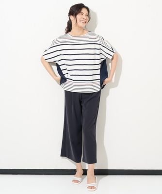 ［日本製］マリンクロップドワイドストレートパンツ