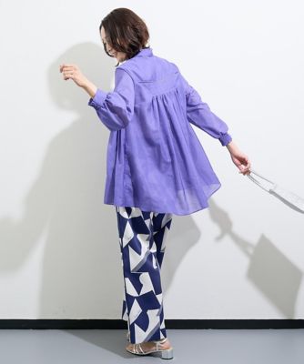 ［日本製］ジオメトリックストレートワイドパンツ