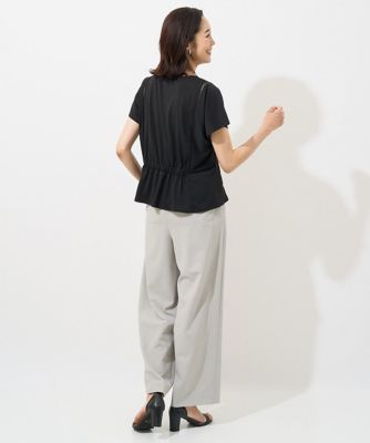 日本製］ツイルタックワイドストレートパンツ | GEORGES RECH (Women