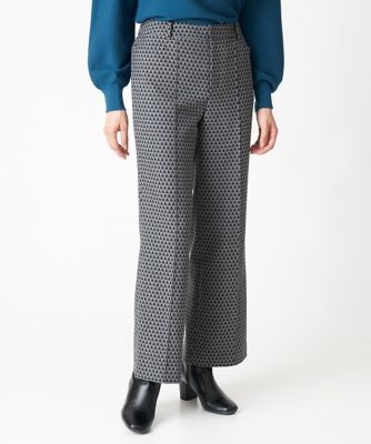 ＜GEORGES RECH　(Women)＞［日本製］トライアングルジャガードフレアパンツ
