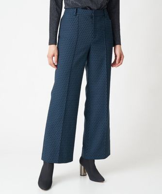 ［日本製］トライアングルジャガードフレアパンツ