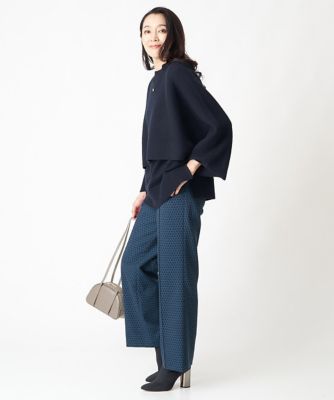 ［日本製］トライアングルジャガードフレアパンツ