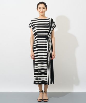 ジョルジュ・レッシュ（ES RECH）/[日本製]ストライプミックスボーダージャージーワンピース 日本製］ストライプミックスボーダージャージーワンピース | GEORGES