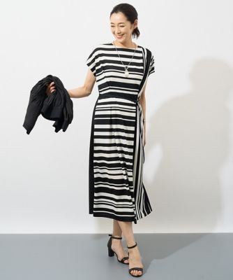 日本製］ストライプミックスボーダージャージーワンピース | GEORGES