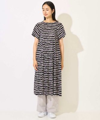 ジョルジュ・レッシュ（ES RECH）/[日本製]ランダムボーダーAラインジャージーワンピース 日本製］ランダムボーダーAラインジャージーワンピース | GEORGES
