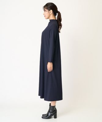 アシンメトリージャージーネックワンピース