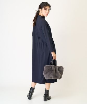 アシンメトリージャージーネックワンピース