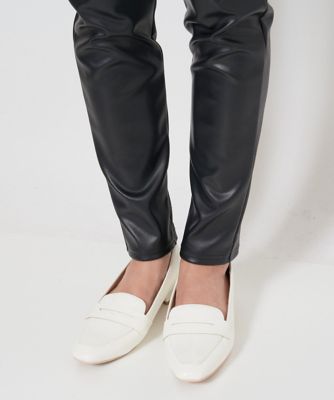 エコレザーストレッチレギンスパンツ