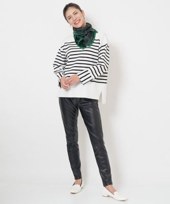 エコレザーストレッチレギンスパンツ