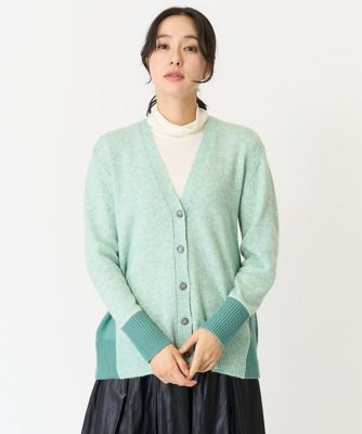【SALE】GEORGES RECH (Women)/ジョルジュ レッシュ メランジミックスニットカーディガン グリーン30 トップス【三越伊勢丹/公式】
