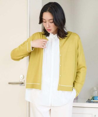 GEORGES RECH (Women)/ジョルジュ レッシュ [アンサンブル対応]ウォッシャブルウールカーディガン 25イエロー トップス【三越伊勢丹/公式】