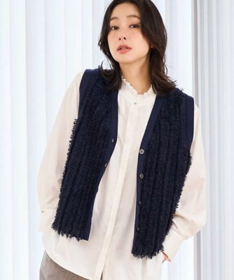 ＜GEORGES RECH　(Women)＞ラメジャカードシャギーニットベスト