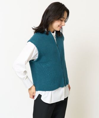ダブルジップハイネックニットベスト | GEORGES RECH (Women