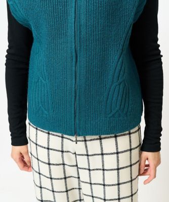 ダブルジップハイネックニットベスト | GEORGES RECH (Women