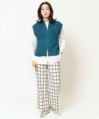 ES RECH / ジョルジュ・レッシュ ダブルジップハイネックニットベスト ダブルジップハイネックニットベスト | GEORGES RECH (Women