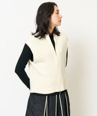 ダブルジップハイネックニットベスト | GEORGES RECH (Women
