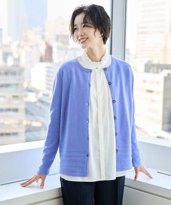 【NEW】ジョルジュ・レッシュ（ES RECH）/[アンサンブル対応]メリノウールカラーカーディガン アンサンブル対応］メリノウールカーディガン | GEORGES RECH (Women