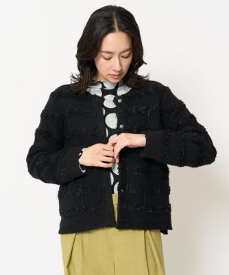 ファンシージャガードツイードニットジャケット