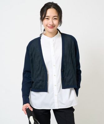 ES RECH / ジョルジュ・レッシュ [アンサンブル対応]シアージャカードショートカーディガン アンサンブル対応]シアージャカードショートカーディガン