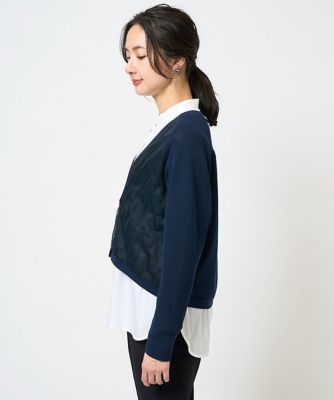 ジョルジュ・レッシュ（ES RECH）/[アンサンブル対応]シアージャカードショートカーディガン アンサンブル対応］シアージャカードショートカーディガン | GEORGES