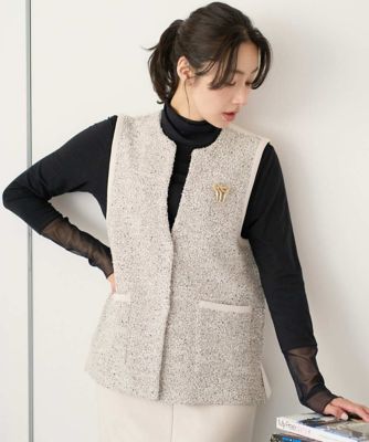 ❤️Girlish(ガーリッシュ)❤️ツイードジレ ファンシーツイードAラインジレ | GEORGES RECH (Women)/ジョルジュ