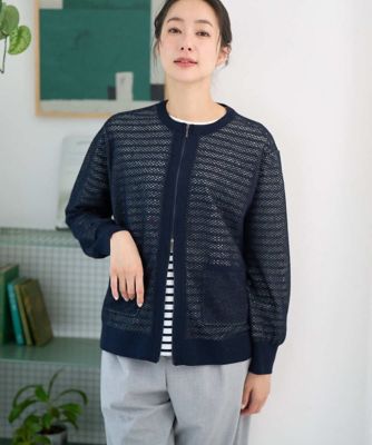 ＜GEORGES RECH　(Women)＞ブークレメッシュニットブルゾン