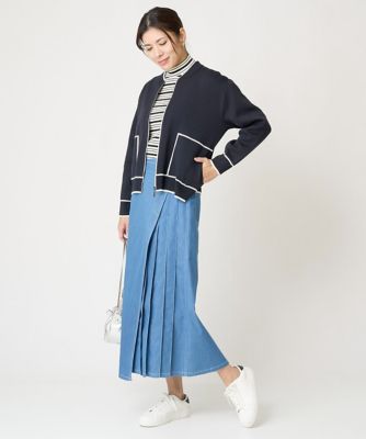 ダブルフェイスショートニットブルゾン