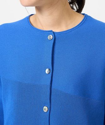 アンサンブル対応］ガーター編クルーネックカーディガン | GEORGES