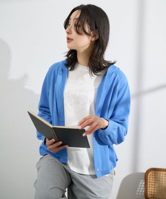 ＜GEORGES RECH　(Women)＞［アンサンブル対応］ニットフードカーディガン