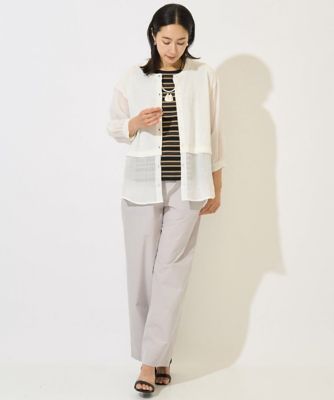 リネンライクコットンシアーカーディガン | GEORGES RECH (Women