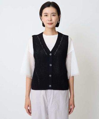 リネンライクニットベスト | GEORGES RECH (Women)/ジョルジュ