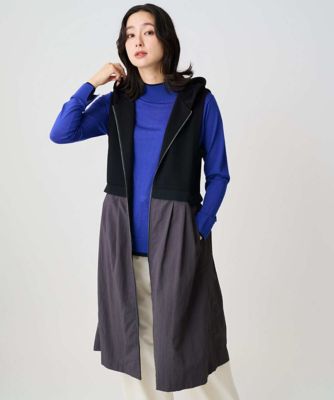 ＜GEORGES RECH　(Women)＞ダンボールタフタドッキングロングジレ