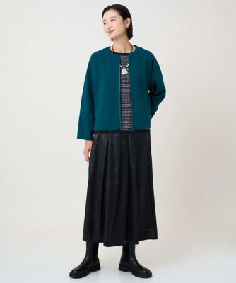 セットアップ対応］ノーカラージャージージップ羽織 | GEORGES RECH