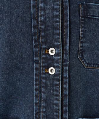 セットアップ対応］ノーカラージャージーデニムジャケット | GEORGES 