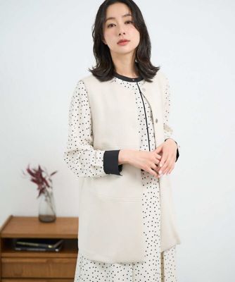 ＜GEORGES RECH　(Women)＞［セットアップ対応］ダンボールティアードフレアジレ