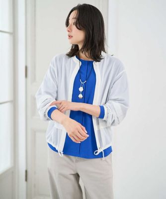 ＜GEORGES RECH　(Women)＞［セットアップ対応］スタンドカラーシアーブルゾン